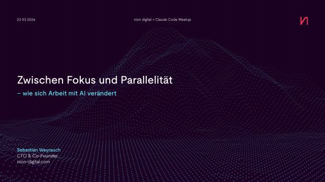 Slides: Zwischen Fokus und Parallelität – wie sich Arbeit mit AI verändert