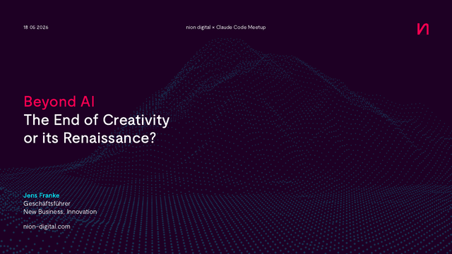 Slides: Beyond AI – The End of Creativity or its Renaissance?