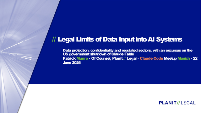 Slides: Legal Limits of Data Input into AI Systems